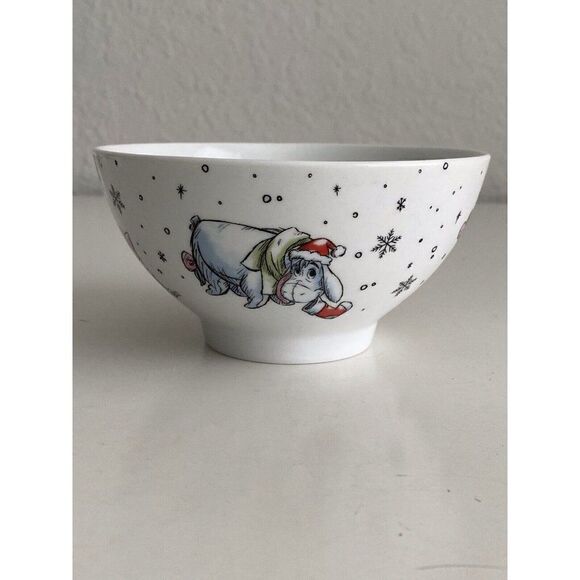 Disney Winnie the Pooh & Friends Rice Ramen Cereal Bowl Christmas Tree Holidays - Picture 2 of 8